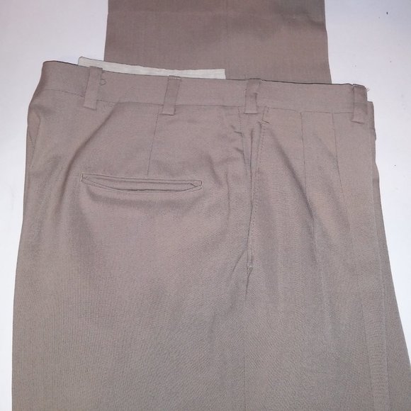 Vintage Dayton Hudson Suit Mens 2 Piece‎ Beige Solid 2 Button Front Long Sleeve - Picture 7 of 16